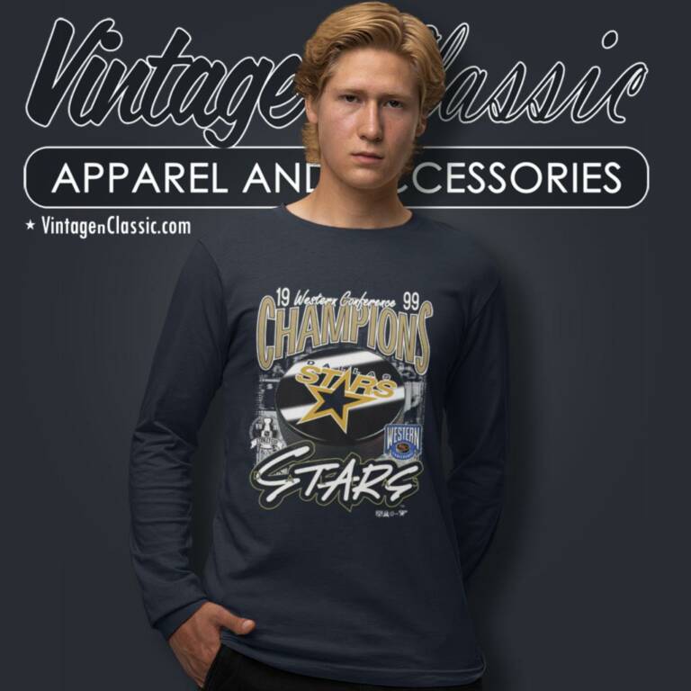 Dallas Stars Hockey Western Conference Champions 1999 Long Sleeve Tee Dallas Stars Hockey Western Conference Champions 1999 Long Sleeve Tee