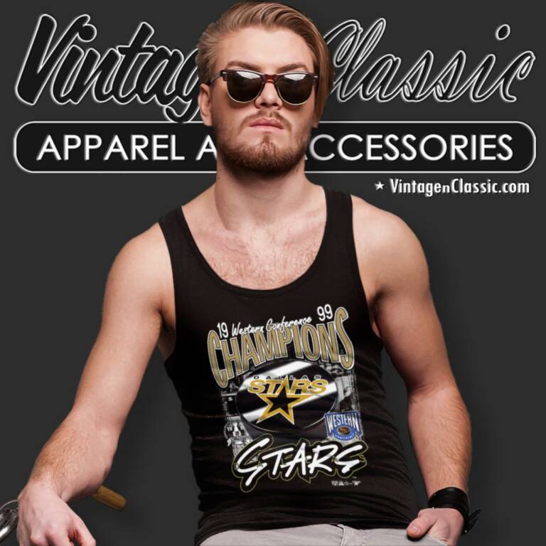 Dallas Stars Hockey Western Conference Champions 1999 Tank Top Racerback Dallas Stars Hockey Western Conference Champions 1999 Tank Top Racerback