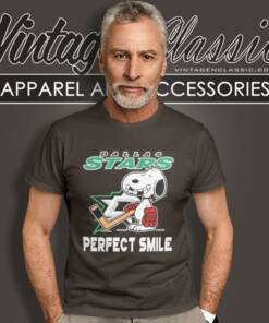 Dallas Stars Snoopy Perfect Smile The Peanuts Movie Hockey T Shirt