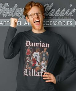 Damian Lillard Bootleg Basketball Nba Long Sleeve Tee