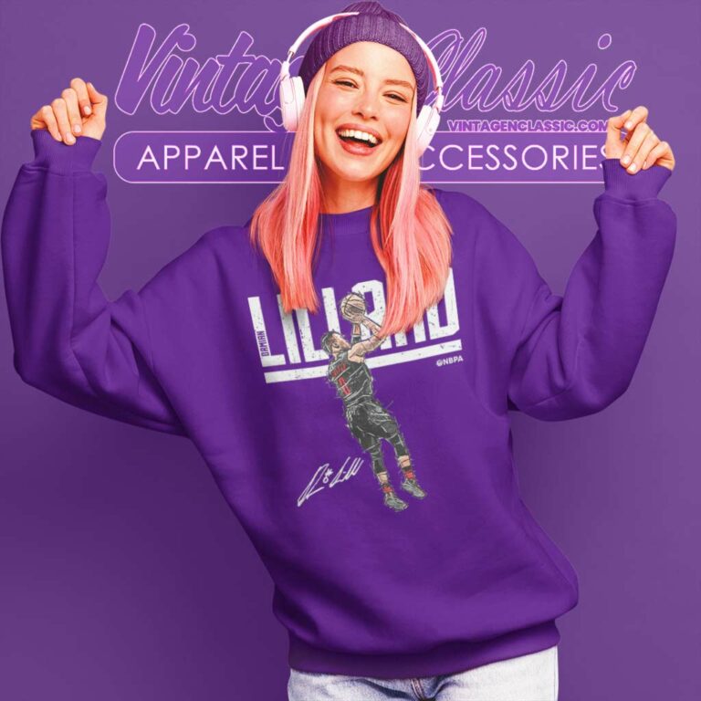 Damian Lillard Shirt Portland Basketball Signature Sweatshirt Damian Lillard Shirt Portland Basketball Signature Sweatshirt