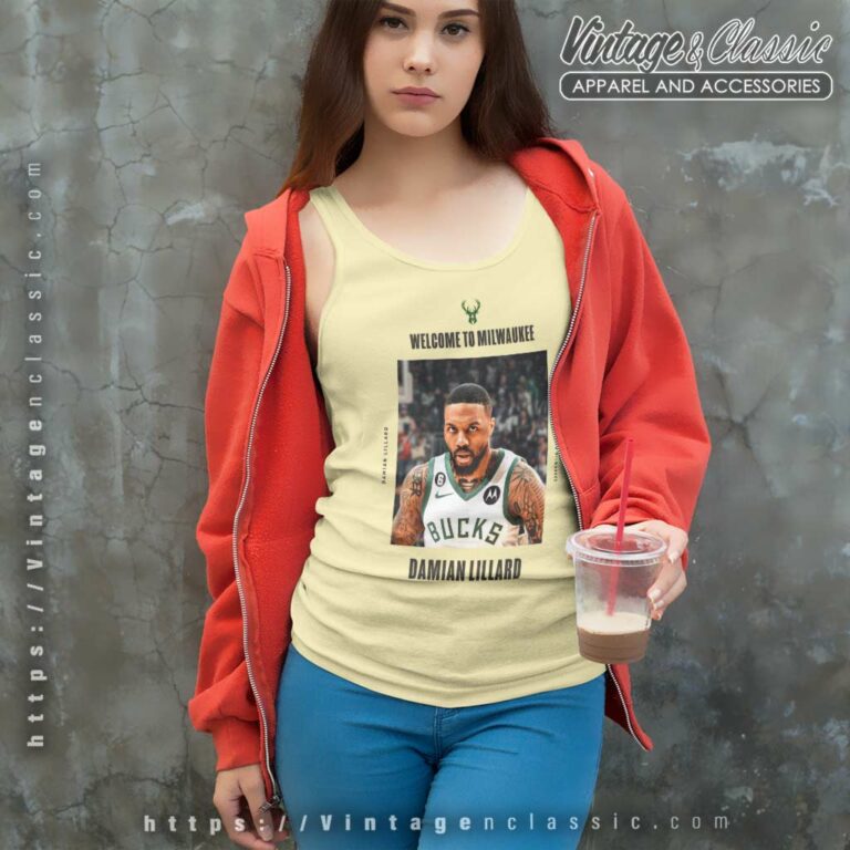 Damian Lillard Welcome To Bucks Shirt Nba 75th Anniversary Team Tank Top Racerback Damian Lillard Welcome To Bucks Shirt Nba 75th Anniversary Team Tank Top Racerback