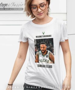 Damian Lillard Welcome To Bucks Shirt Nba 75th Anniversary Team Women TShirt