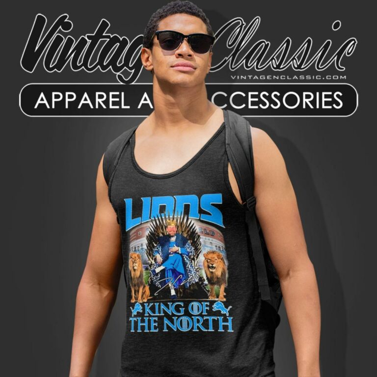 Dan Campbell Detroit Lions King Of The North Signature Tank Top Racerback Dan Campbell Detroit Lions King Of The North Signature Tank Top Racerback