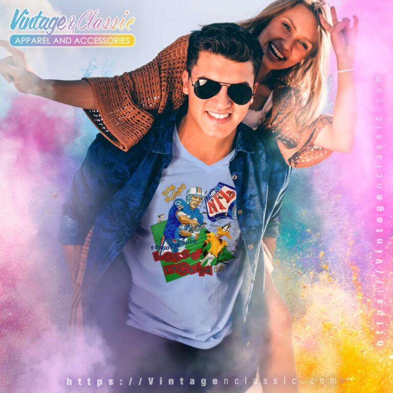 Dan Marino Miami Dolphin Daffy Duck V Neck TShirt Dan Marino Miami Dolphin Daffy Duck V Neck TShirt