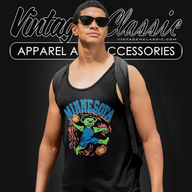 Dancing Bear Grateful Dead X Timberwolves Tank Top Racerback Dancing Bear Grateful Dead X Timberwolves Tank Top Racerback