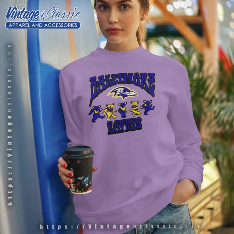 Dancing Bears Grateful Dead Baltimore Ravens Sweatshirt Dancing Bears Grateful Dead Baltimore Ravens Sweatshirt