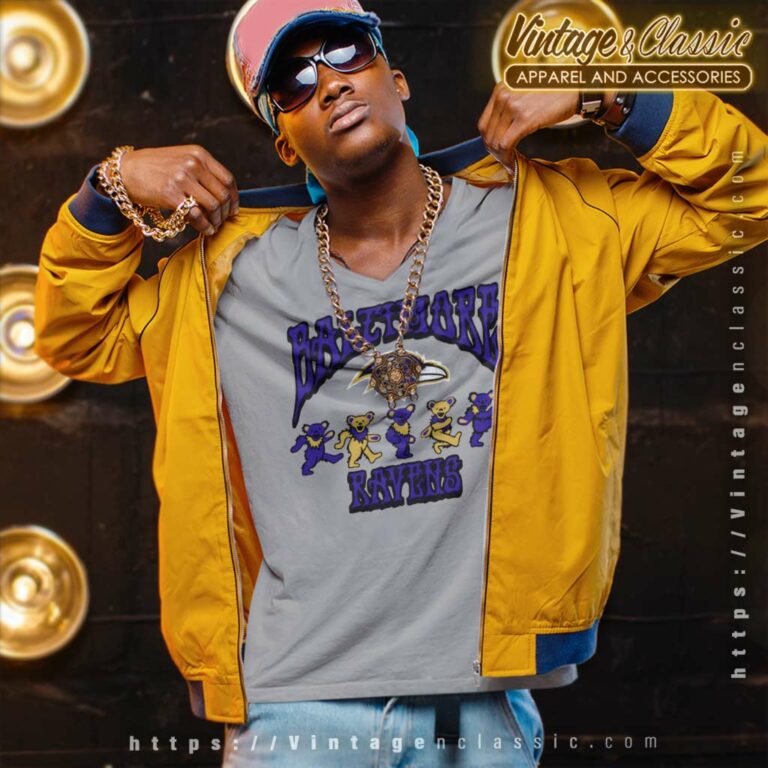 Dancing Bears Grateful Dead Baltimore Ravens V Neck TShirt Dancing Bears Grateful Dead Baltimore Ravens V Neck TShirt