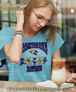 Dancing Bears Grateful Dead Baltimore Ravens Women TShirt
