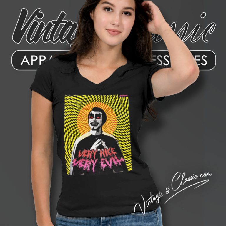 Danhausen Shirt Very Nice Evil Graphic Aew Wrestler V Neck TShirt Danhausen Shirt Very Nice Evil Graphic Aew Wrestler V Neck TShirt