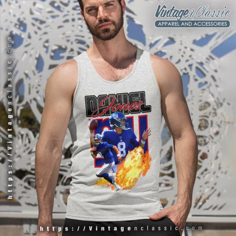 Daniel Jones New York Giants Tank Top Racerback Daniel Jones New York Giants Tank Top Racerback