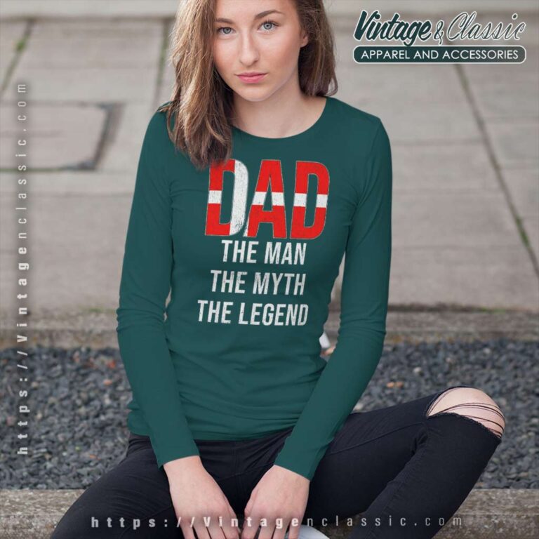 Danmark Dad The Men The Myth The Legend Long Sleeve Tee Danmark Dad The Men The Myth The Legend Long Sleeve Tee
