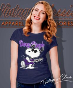 Dark Purple Snoopy Play Guitar Shirt 6 Dark Purple Snoopy Play Guitar Women TShirt 2