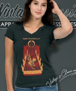 Dark Tranquillity Shirt Empires Lost To Time V Neck TShirt