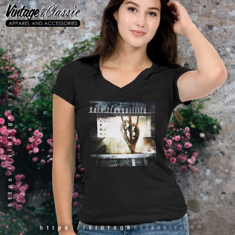 Dark Tranquillity Shirt Haven Album Cover V Neck TShirt Dark Tranquillity Shirt Haven Album Cover V Neck TShirt
