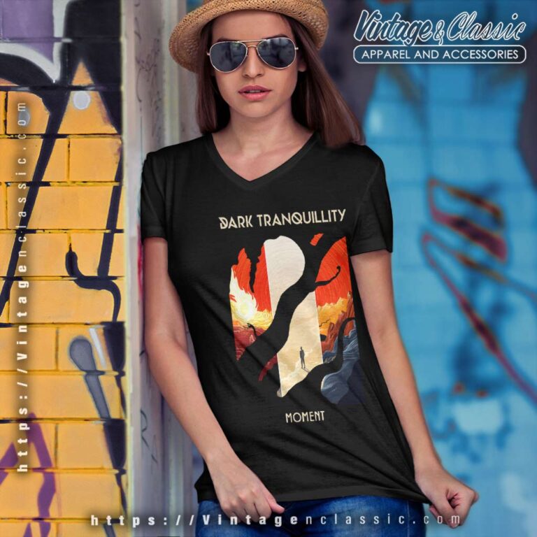 Dark Tranquillity Shirt Moment Album Cover V Neck TShirt Dark Tranquillity Shirt Moment Album Cover V Neck TShirt