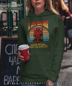 Darth Maul Always Remember Shirt, Retro Star Wars Tshirt 5 Darth Maul Always Remember Shirt Retro Star Wars Hoodie