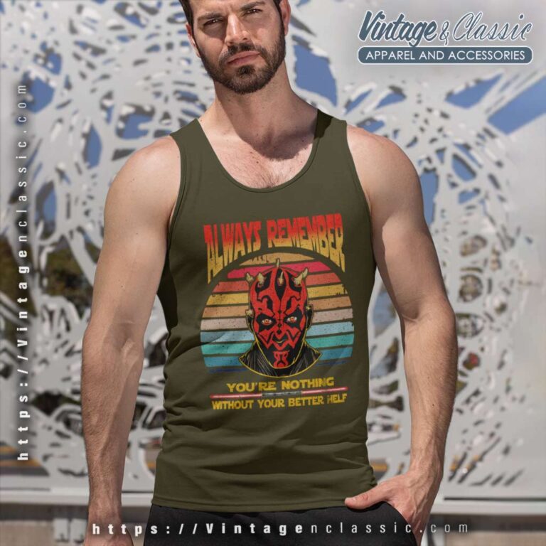 Darth Maul Always Remember Shirt Retro Star Wars Tank Top Racerback Darth Maul Always Remember Shirt Retro Star Wars Tank Top Racerback