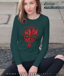 Darth Maul Grunge Star Wars The Force Awakens Long Sleeve Tee