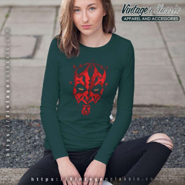 Darth Maul Grunge Star Wars The Force Awakens Long Sleeve Tee Darth Maul Grunge Star Wars The Force Awakens Long Sleeve Tee