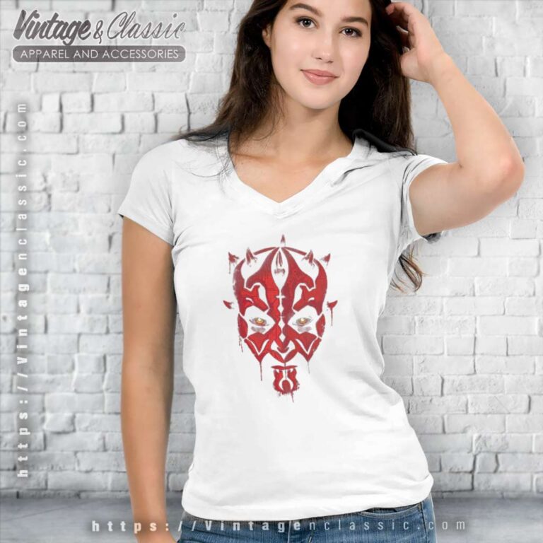 Darth Maul Grunge Star Wars The Force Awakens V Neck TShirt Darth Maul Grunge Star Wars The Force Awakens V Neck TShirt