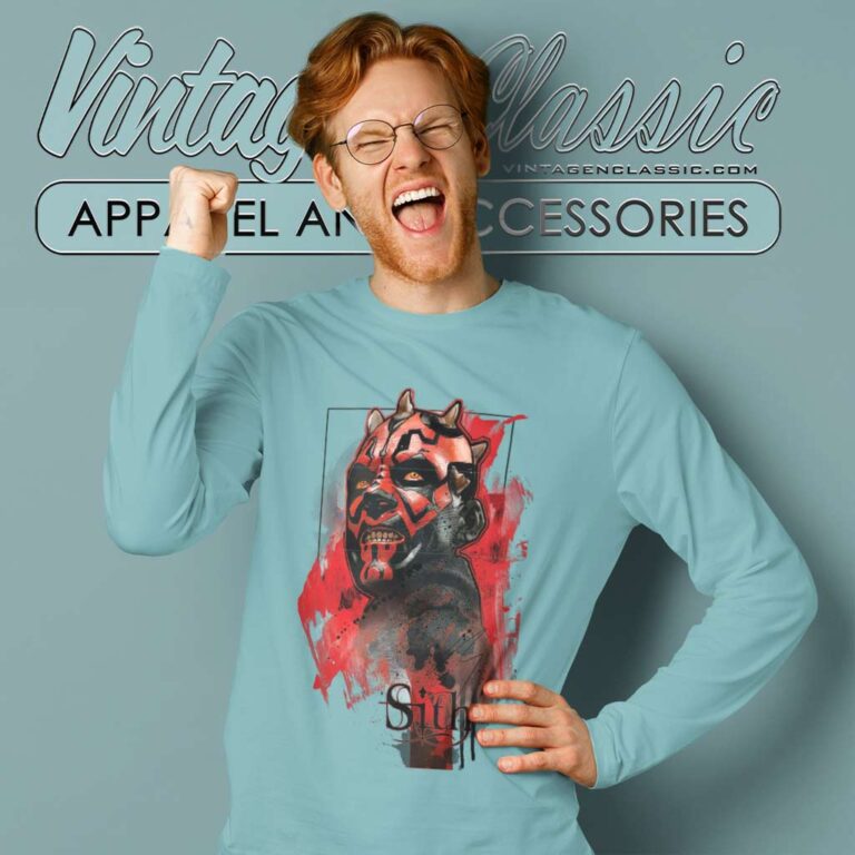 Darth Maul Sith Shirt Star Wars Sith Portrait Long Sleeve Tee Darth Maul Sith Shirt Star Wars Sith Portrait Long Sleeve Tee