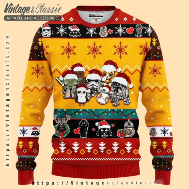 Darth Vader And Stormtrooper Ugly Sweater Ugly Christmas Sweater Darth Vader And Stormtrooper Ugly Sweater Ugly Christmas Sweater