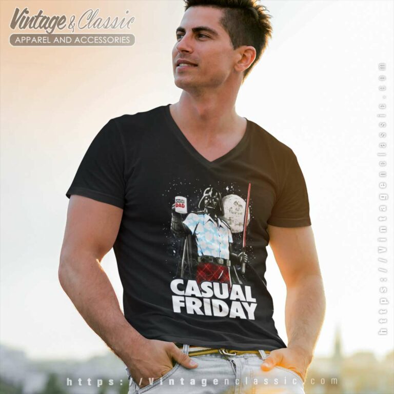 Darth Vader Casual Friday Star Wars V Neck TShirt Darth Vader Casual Friday Star Wars V Neck TShirt