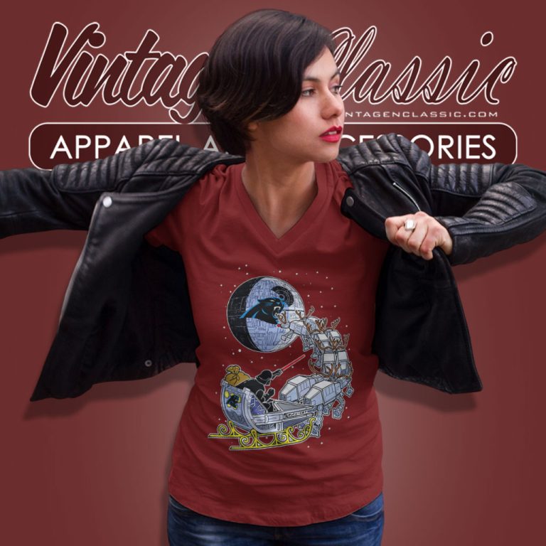 Darth Vader Christmas Carolina Panthers V Neck TShirt Darth Vader Christmas Carolina Panthers V Neck TShirt