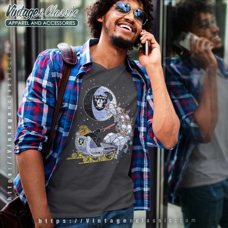 Darth Vader Christmas Las Vegas Raiders V Neck TShirt Darth Vader Christmas Las Vegas Raiders V Neck TShirt