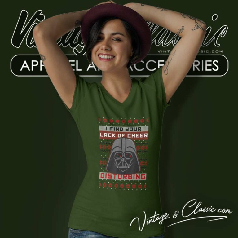 Darth Vader Lack Of Cheer Star Wars Ugly Christmas V Neck TShirt Darth Vader Lack Of Cheer Star Wars Ugly Christmas V Neck TShirt