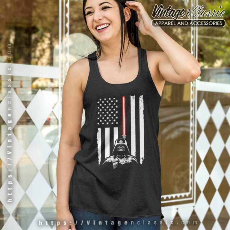 Darth Vader Star Wars American Flag Tank Top Racerback Darth Vader Star Wars American Flag Tank Top Racerback