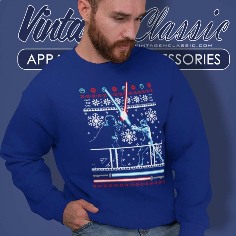 Darth Vader Star Wars Lightsaber Battle Christmas Ugly Sweatshirt Darth Vader Star Wars Lightsaber Battle Christmas Ugly Sweatshirt