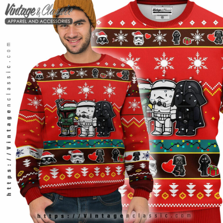 Darth Vader Stormtrooper Ugly Christmas Sweater Ugly Sweater Darth Vader Stormtrooper Ugly Christmas Sweater Ugly Sweater