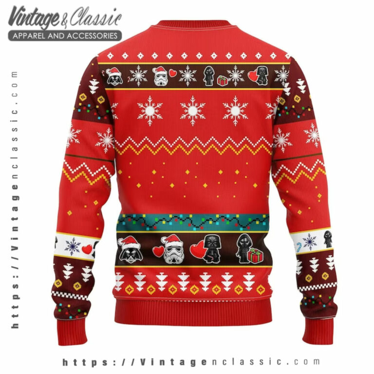 Darth Vader Stormtrooper Ugly Christmas Sweater back Ugly Sweater Darth Vader Stormtrooper Ugly Christmas Sweater back Ugly Sweater