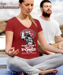 Darth Vader You Dont Know The Power Of The 49ers Side V Neck TShirt