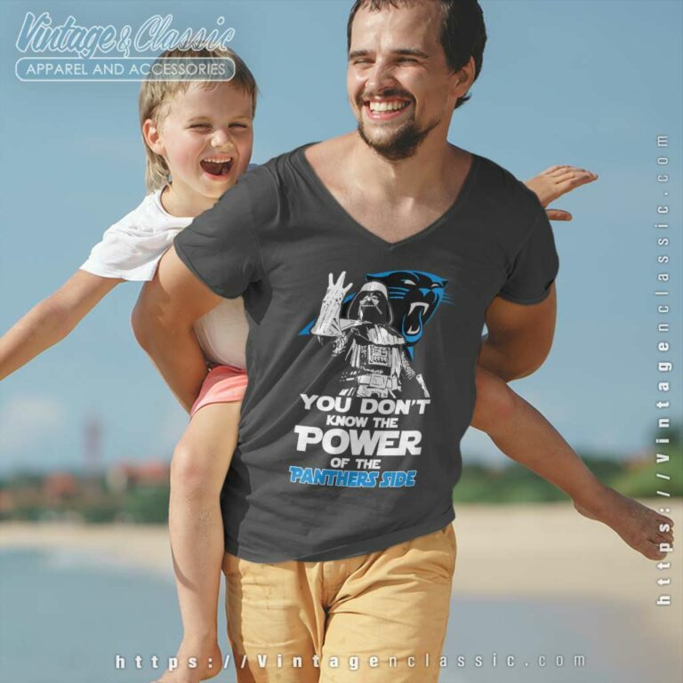 Darth Vader You Dont Know The Power Of The Panthers Side V Neck TShirt Darth Vader You Dont Know The Power Of The Panthers Side V Neck TShirt