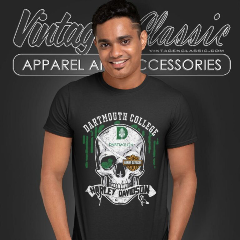 Dartmouth College Harley Davidson Skull T Shirt Dartmouth College Harley Davidson Skull T Shirt
