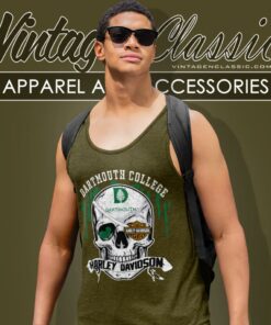 Dartmouth College Harley Davidson Skull Tank Top Racerback