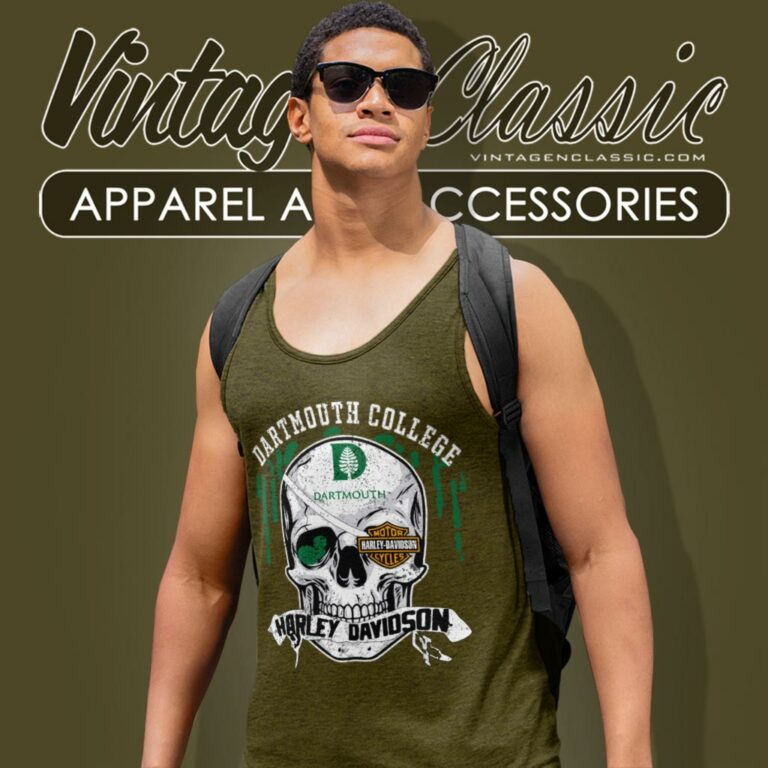 Dartmouth College Harley Davidson Skull Tank Top Racerback Dartmouth College Harley Davidson Skull Tank Top Racerback