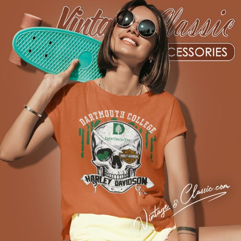 Dartmouth College Harley Davidson Skull Women T Shirt Dartmouth College Harley Davidson Skull Women T Shirt