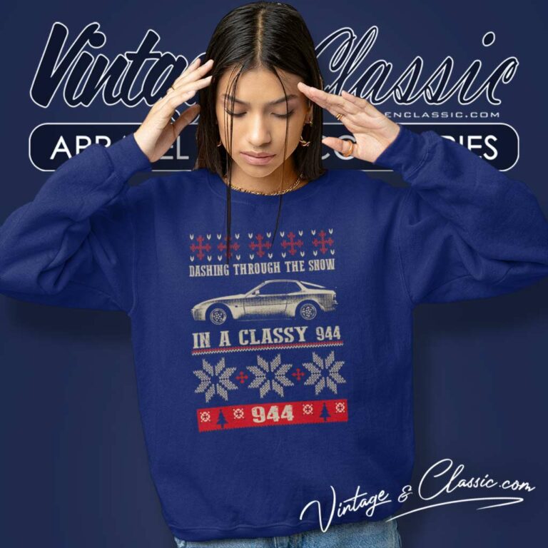 Dashing Through The Snow In Classy Porsche 944 Ugly Christmas Sweatshirt Dashing Through The Snow In Classy Porsche 944 Ugly Christmas Sweatshirt