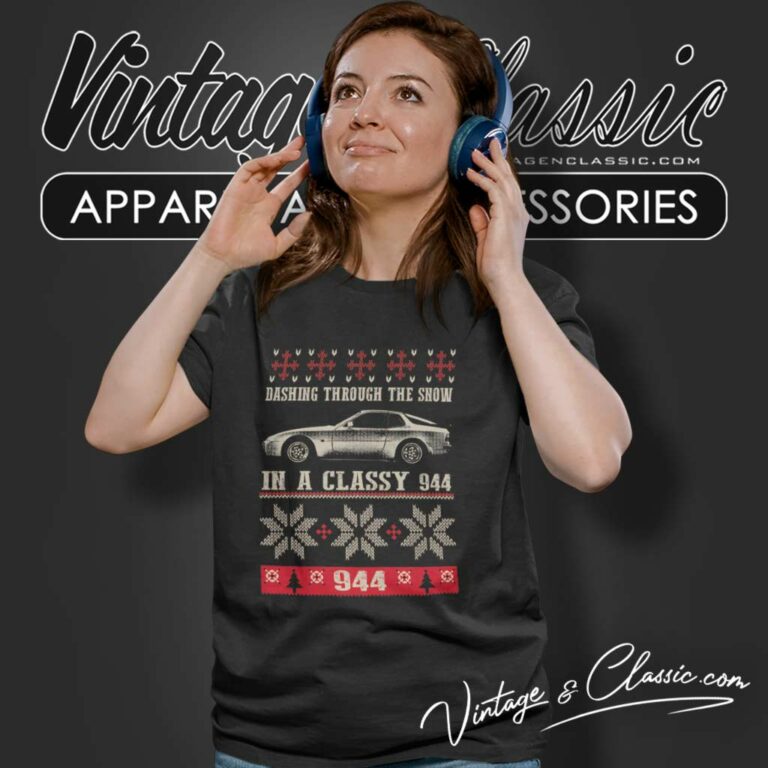 Dashing Through The Snow In Classy Porsche 944 Ugly Christmas Women TShirt Dashing Through The Snow In Classy Porsche 944 Ugly Christmas Women TShirt