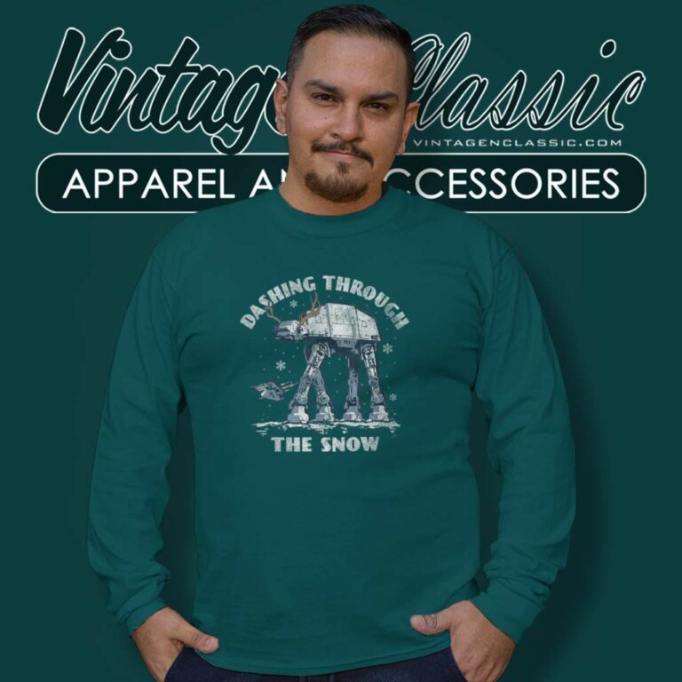 Dashing Through The Snow Star Wars Christmas Long Sleeve Tee Dashing Through The Snow Star Wars Christmas Long Sleeve Tee