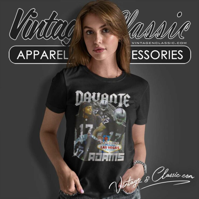 Davante Adams 17 Las Vegas Raiders 90s Bootleg Women TShirt Davante Adams 17 Las Vegas Raiders 90s Bootleg Women TShirt