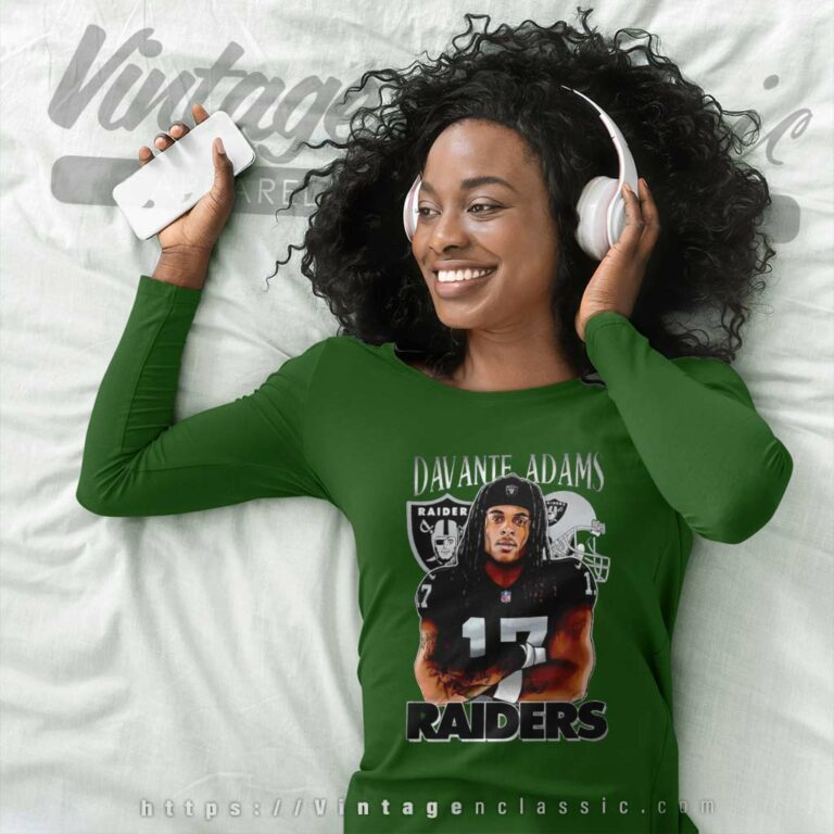 Davante Adams Las Vegas Raiders Long Sleeve Tee Davante Adams Las Vegas Raiders Long Sleeve Tee