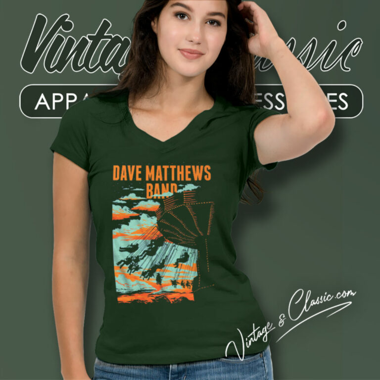 Dave Matthews Band 20th Anniversary V Neck TShirt Dave Matthews Band 20th Anniversary V Neck TShirt