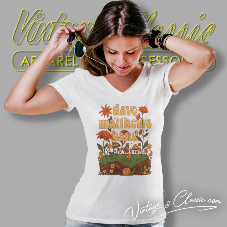 Dave Matthews Band Mushroom V Neck TShirt Dave Matthews Band Mushroom V Neck TShirt
