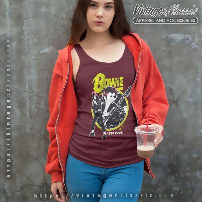 David Bowie 1972 Tour Tank Top Racerback David Bowie 1972 Tour Tank Top Racerback