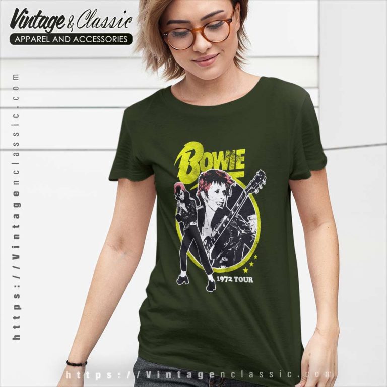 David Bowie 1972 Tour Women TShirt David Bowie 1972 Tour Women TShirt